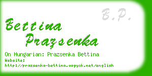 bettina prazsenka business card